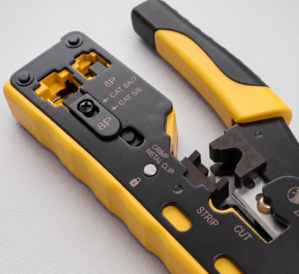 RJ45 Crimping Tool Pass Through Ethernet Crimper for Cat7 Cat6 Cat5e 8P 6P - Image 7