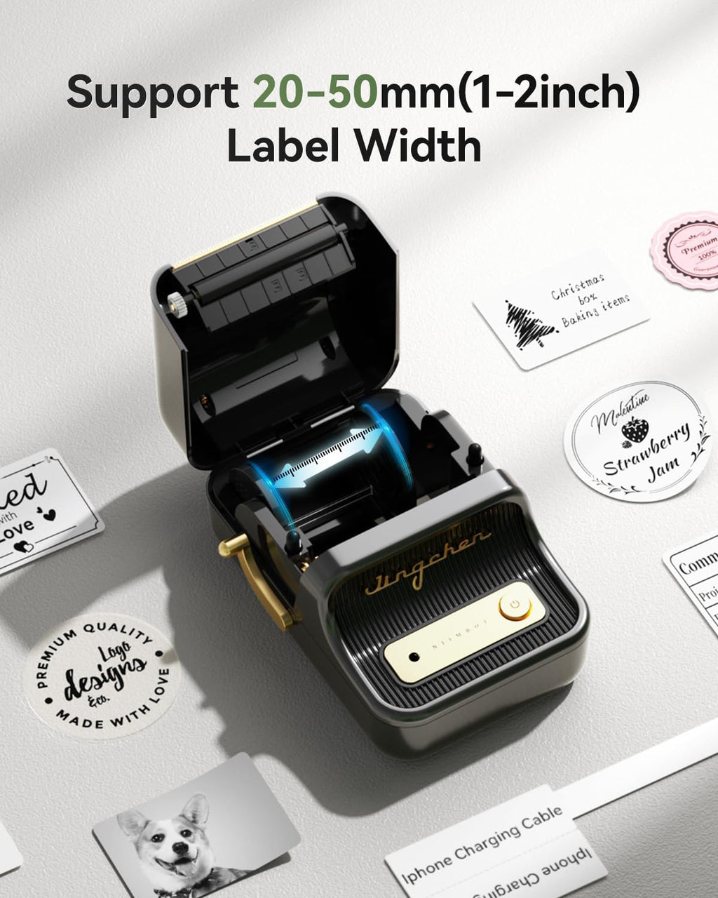 NIIMBOT B21 Label Maker, 2 Inch Bluetooth Sticker Printer with Tape, Black - Image 5