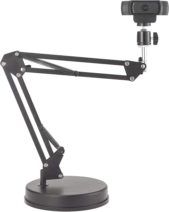 Webcam Stand,Camera Mount 22 Inch Suspension Boom Scissor Arm Stand,for Webcam C925e C922x C922 C930e C930 C920 C615,Hero 8/7/6/5,Ultra/Pro/Pro 2/Pro 3/Brio 4K,DSLR Camera by OXENDURE