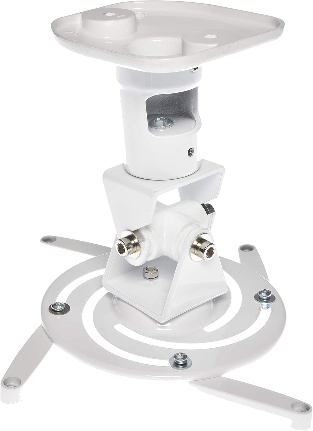 AMER Projector Mount - Ceiling Bracket LCD DLP Tilt 360° Swivel 30lbs (White) - Image 4