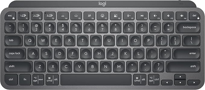 Logitech MX Keys Mini Minimalist Wireless Illuminated Keyboard - Graphite | Minimalist, compact, Bluetooth, USB-C, metal build, compatible with Apple macOS, iOS, Windows, Linux, Android by Unknown