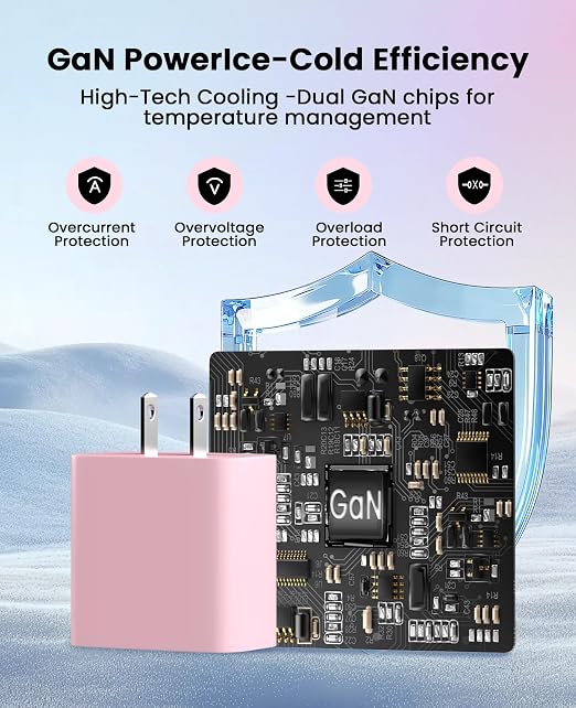 iPhone Charger Fast Charging, USB C Charger Block, 6FT/10FT Lightning Cable | For Apple iPhone 14/13/12/11 Series, 2-Pack USB C to Lightning Cables, AirPods with Lightning Charging Case,Pink - Image 5
