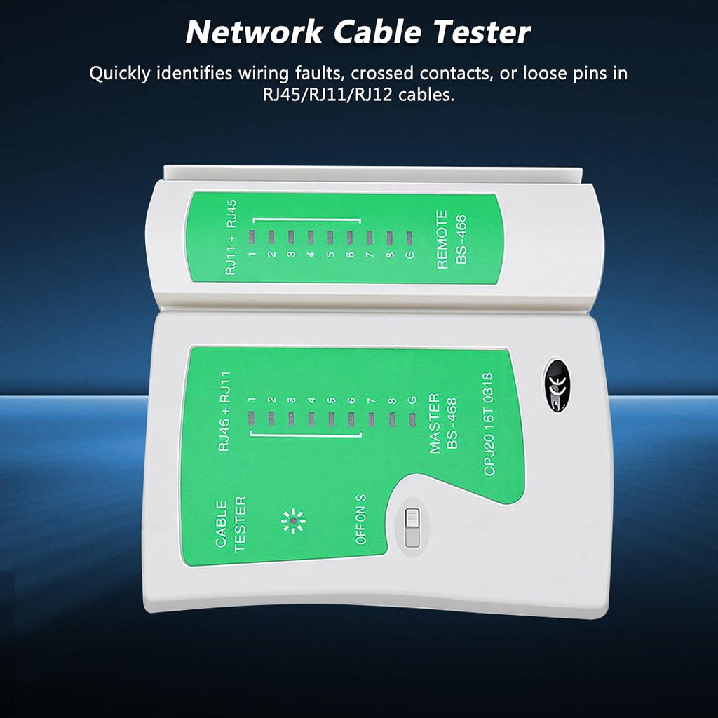RJ45 Crimp Tool Kit, Pass Through Ethernet Crimper with Cable Tester & Case - Image 5