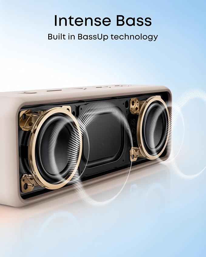 Anker soundcore 2 Portable Bluetooth Speaker, Stereo Sound, IPX7 | BassUp, 24H Playtime, Bluetooth 6, Wireless Speaker for Home, Outdoors, Travel-Mocha Brown - Image 6