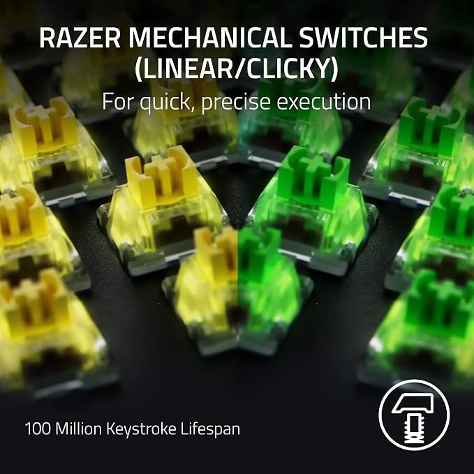 Razer BlackWidow V4 Pro Wired Mechanical Gaming Keyboard, Yellow Switches | Linear & Silent Switches, Doubleshot ABS Keycaps, Command Dial, 8 Dedicated Macro Keys, Chroma RGB, Snap Tap, Wrist Rest - Image 2