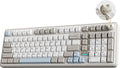 YUNZII B98 PRO 96% Wireless Mechanical Keyboard (Beige, Milk Switch) | QMK/VIA, with Numpad, Dual-Style Knob Design, Creamy Pre-Lubed Switches, Hot Swap, Gasket Mount, RGB for Gaming/Win/Mac by YUNZIIMECHANICALKEYBOARD