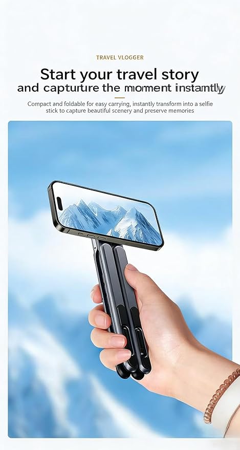 Foldable Laptop Stand, Portable Travel Workstation, Aerospace-Grade Aluminum, Multi-Purpose for Laptop, Tablet and Phone, Stepless Angle Adjustment - Image 5