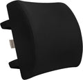 Lumbar Pillow for Chair and Car, Back Support for Office, Memory Foam Cushion with Mesh Cover - Black by LoveHome