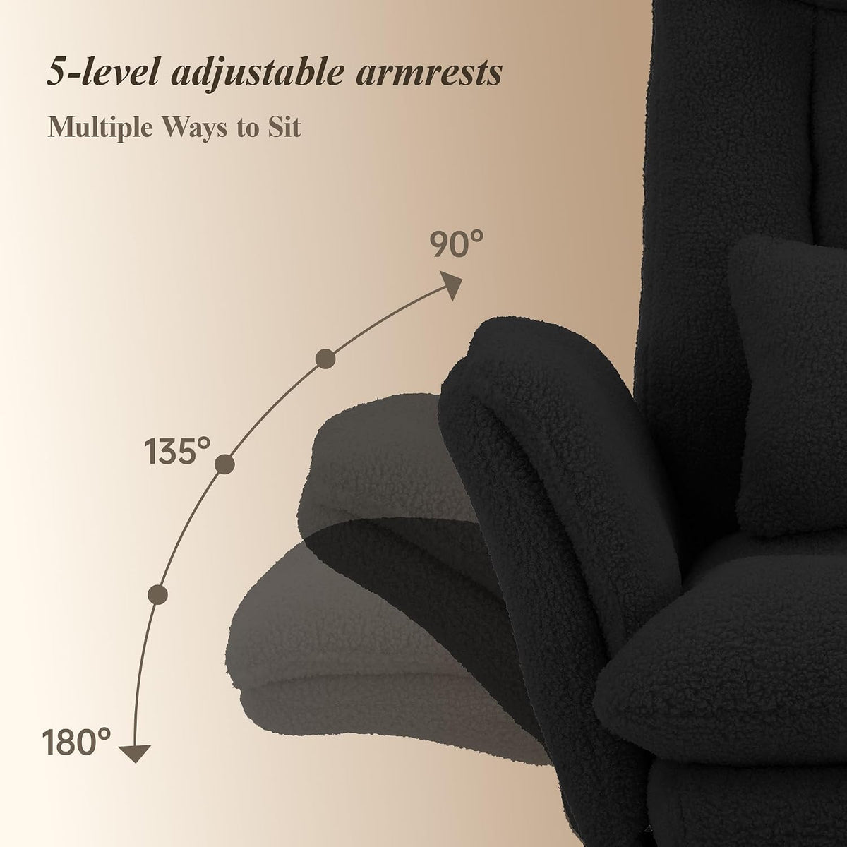 Criss Cross Office Chair, Flip Armrests For Pets & Cross Legged Sitting - Image 5
