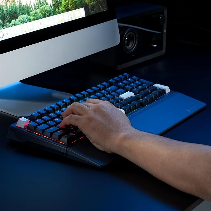 Hexgears Wireless Mechanical Keyboard with Number Pad,Wrist Rest,Gasket Structure,Tri-Mode BT5.0/USB-C/2.4GHz Hot Swappable Keyboard,Creamy Sound,RGB Backlit,Computer Gaming Keyboards(Clicky Switch) - Image 8