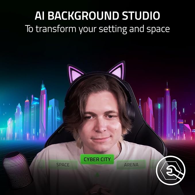 Razer Kiyo V2 Webcam for Streaming and Collaboration 4K 30Fps, Quartz | AI Powered Auto-Framing, Built-in Microphone, Ultrawide Angle Lens, Privacy Cover, Works with OBS, Discord, Zoom, Teams - Image 13