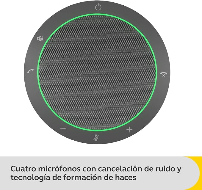 Jabra Speak2 40 Portable Speakerphone with 4 Noise-cancelling Mics, Full-range 50mm Speaker, Wideband Audio and USB A and USB C connections - MS Teams Certified, Works with Other Platforms - Dark Grey - Image 5