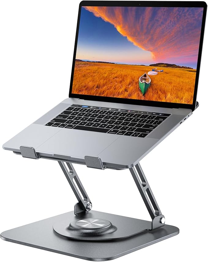 Laptop Stand for desk(360°Rotating),Aluminum laptop Riser for 10-16"Laptops | Adjustable Multi-Angle Ergonomic Computer Stand, Foldable Portable for Home Office, Fits MacBook Air Pro Dell HP Laptops by JOYEKY