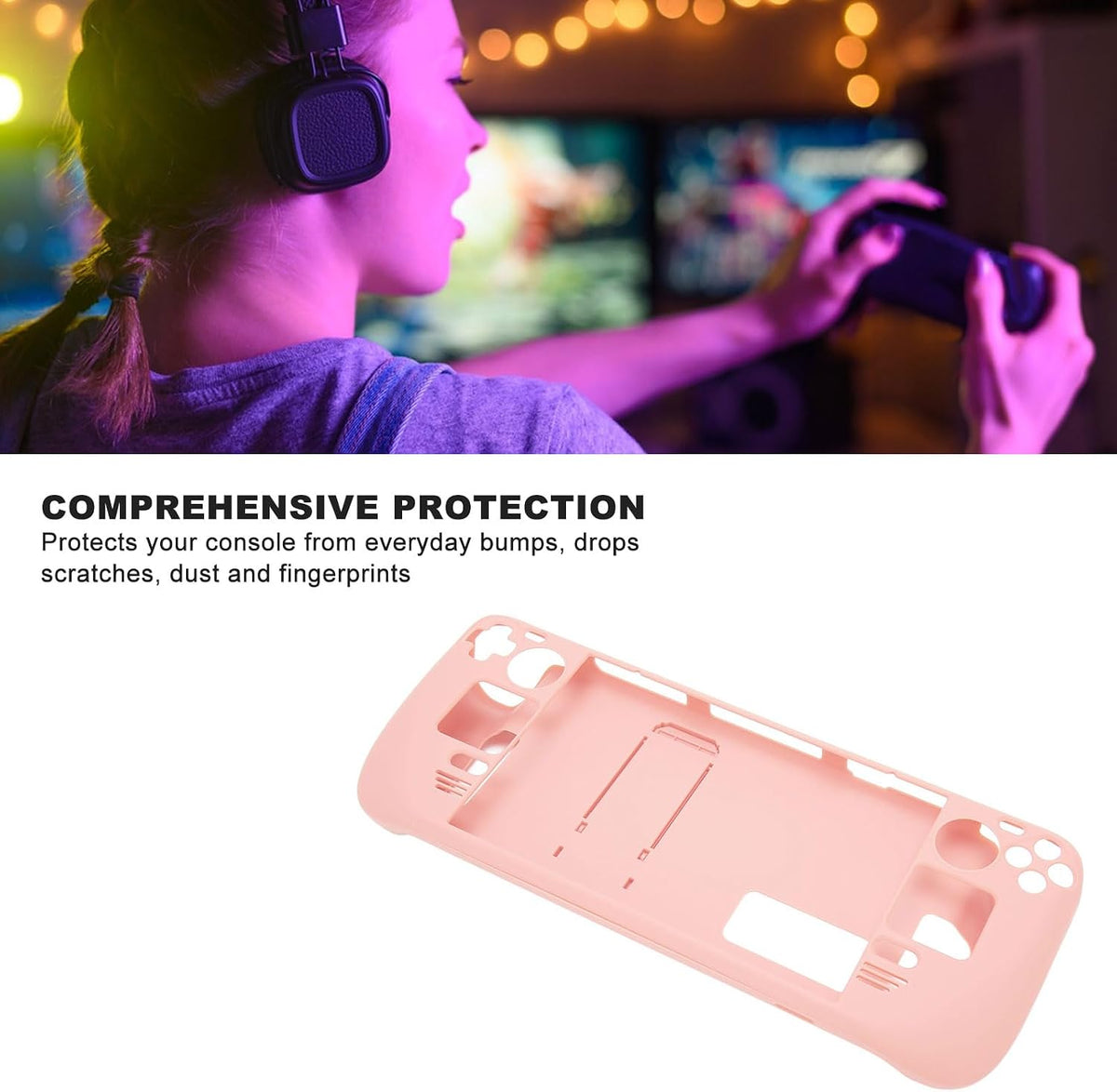 Kickstand Case for Steam Full , Fit, Comfortable Grip with Fingerprint Proof, Compatible with Game Handhelds () - Image 2