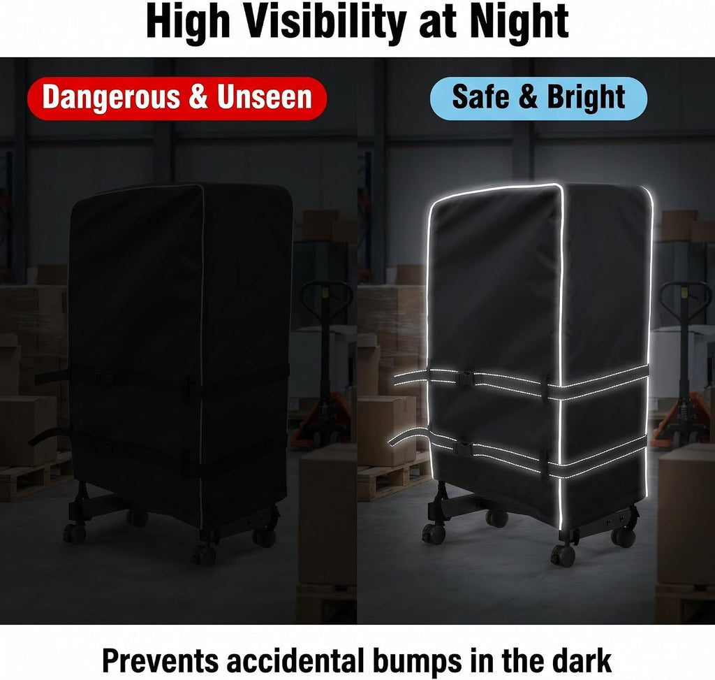 70-75 Inch Windproof Outdoor TV Trolley Cover, Heavy Duty Oxford Weatherproof Dustproof Cover for Mobile Rolling TV Stand(70''L x15''W x 57''H) - Image 5