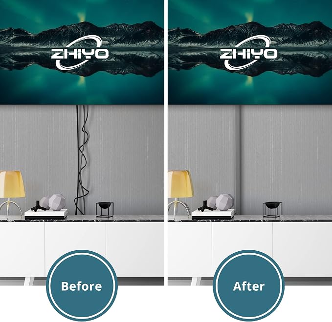 ZhiYo 43" Cord Covers for Wires on Wall, Grey Cord Hider, 0.95" W x 0.47" | Fits 2-3 Cords, Premium Paintable Raceway for Wall-Mounted TV, Self-Adhesive Wire Hider for Extension Cords & Ethernet Cables - Image 4