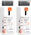 2 Pack Keyboard Cleaner & Laptop Cleaning Kit, All-in-1 for Computer PC | Electronics Deep Cleaning Reusable Brush Tool, Screen-Safe Spray, for iPhone iPad Macbook Airpod Camera, Gaming Accessories by Ordilend