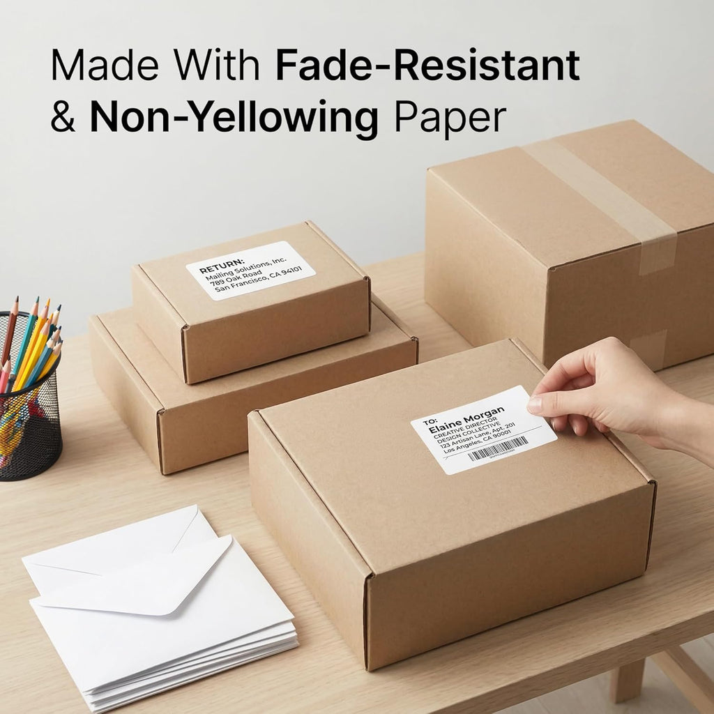 2 1/3" X 3 3/8" Matte White Printable Labels (30 Sheets, 240 Stickers) - Image 6