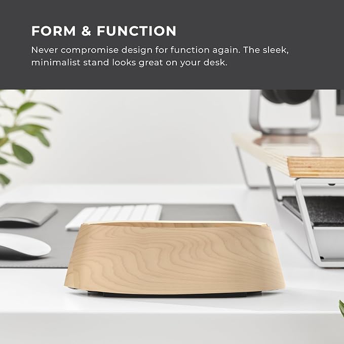 HumanCentric Vertical Laptop Stand in Maple Wood, Adjustable | Upright Adjustable Holder & Dock, Laptop Vertical Stand Fits MacBook Pro and Other Laptops .5" to 1.5", Clamshell Compatible - Image 5
