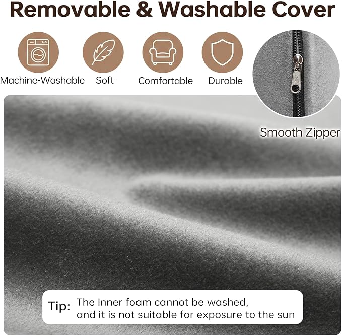 Vekkia Lumbar Support Pillow for Recliner,Ergonomic Back Support for Couch | Backrest Pillow, Improve Posture, Relieve Back Pain for Long Sitting & Elderly, for Armchair & Sofa, Removable Cover,Gray - Image 6