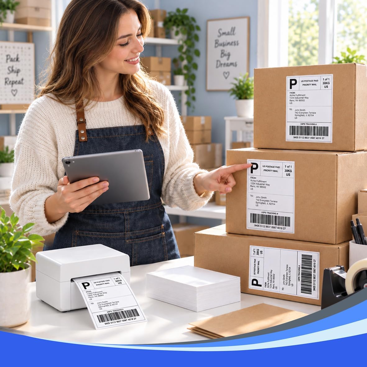 4x6 Fanfold Thermal Shipping Labels, BPA & BPS Free,1000 Labels - Image 4