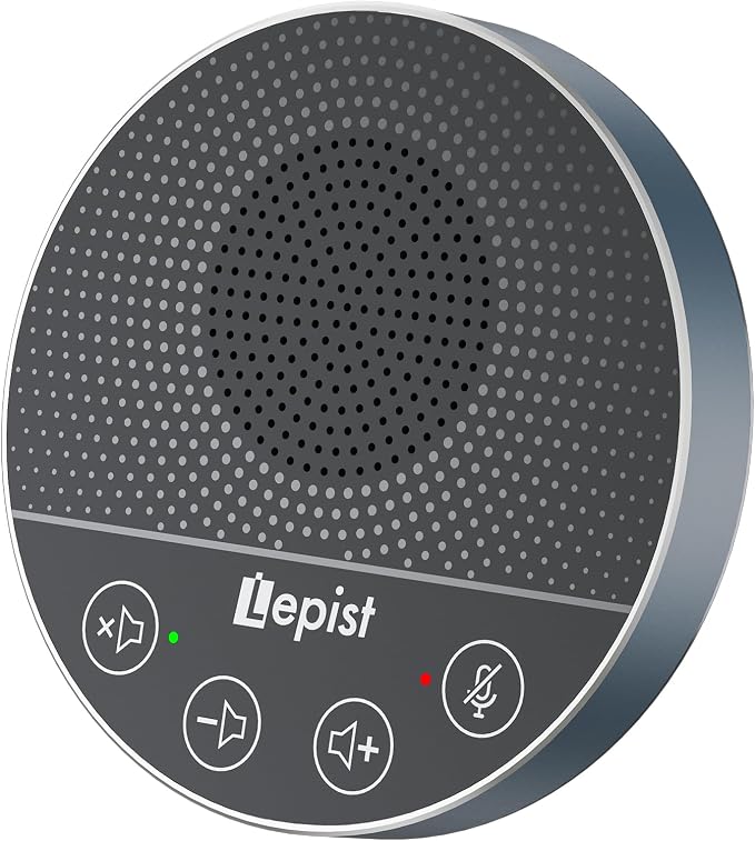 Plug & Play USB Speakerphone,Conference Microphone for Home Office | noise cancelling. Ideal for Zoom/Teams/Skype,online classes, conference calls. USB-A desktop speaker with volume control. by Unknown