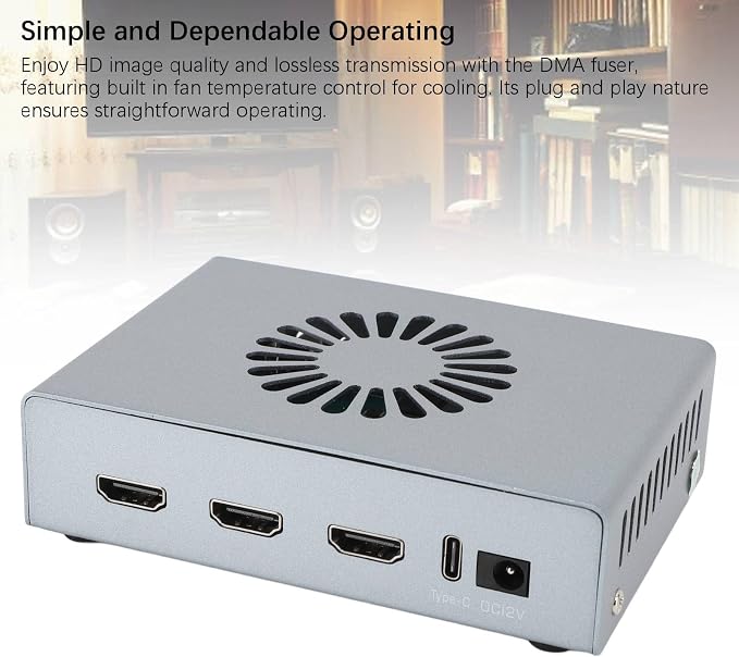 DMA Fuser, 2K 144hz Adapter, HD Multimedia Interface Overlayer Synthesizer, Lossless Simple Operating for Gaming and Video Conferencing - Image 4