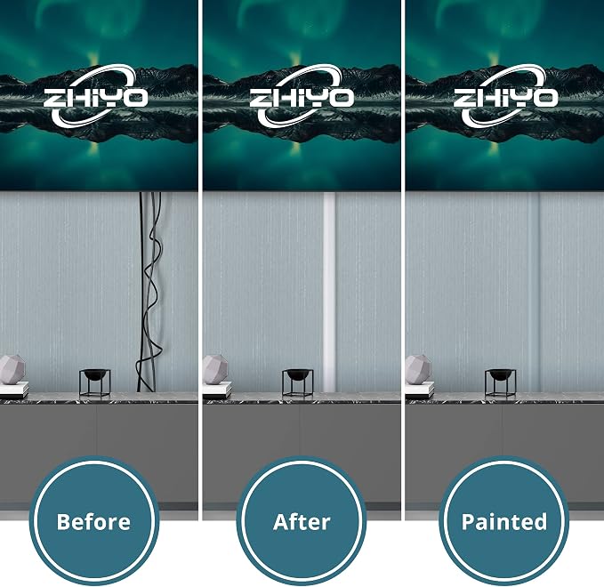 ZhiYo 73" Cord Covers for Wires on Wall, White Cord Hider, 0.95" W x 0.47" | Fits 2-3 Cords, Premium Paintable Raceway for Wall-Mounted TV, Self-Adhesive Wire Hider for Extension Cords & Ethernet Cables - Image 3