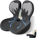 Seat Cushion with Lumbar Support Pillow,Ergonomic Chiar Cushion | Suitable for Long Sitting,Back Pressure Relief & Tailbone,Memory Foam Sciatica Pad for Office,Car, Home Chairs by XZdream