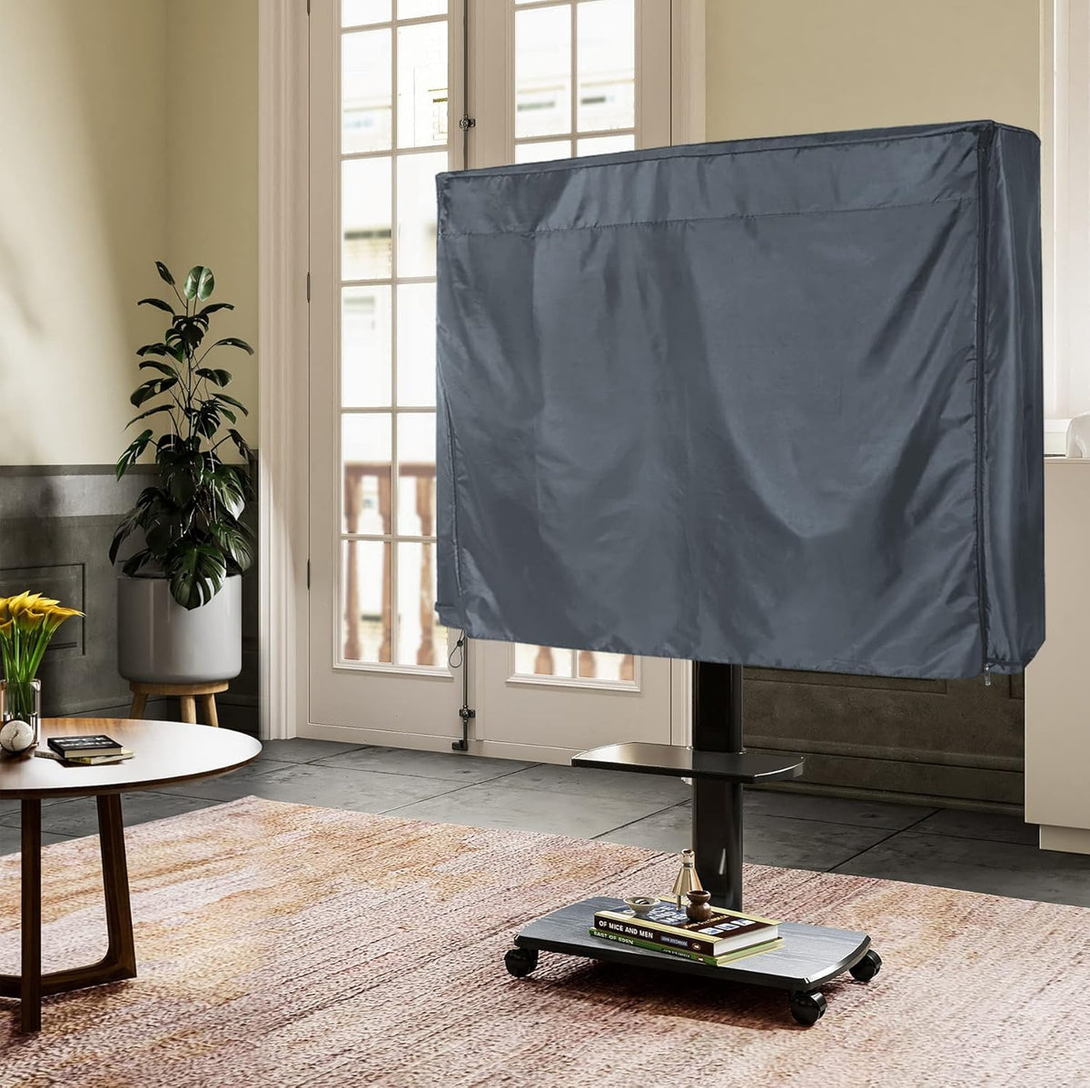 Mobile TV Stand Cover for 45-60 Inch Waterproof Moisture-proof Dust-proof TV Screen Protection Cover Grey - Image 4