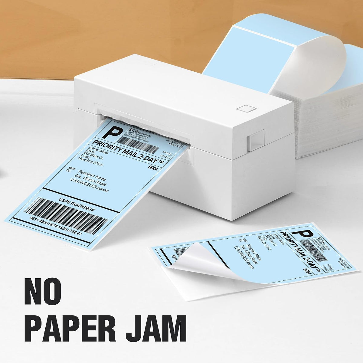4"x6" Blue Direct Thermal Labels, 500 Fanfold Shipping & Address Label Paper, Self-Adhesive Stickers for Thermal Printer, 1 Stack - Image 6