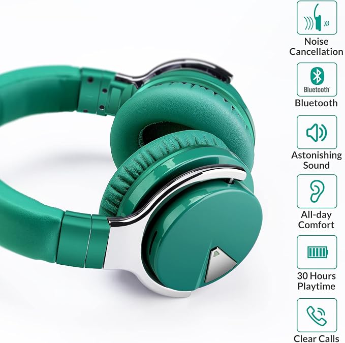 Million Sold 10 Years Classic E7 Active Noise Cancelling Headphones with Upgraded Noise Cancellation, Bluetooth Headphones Wireless with HD Sound Vivid Deep Bass, for Home Office Travel Gift Pcs - Image 2