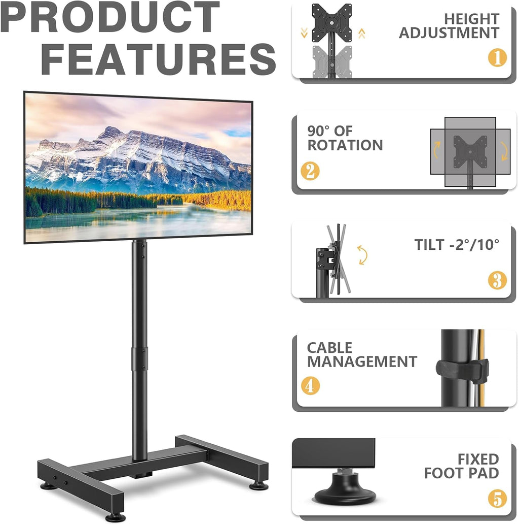 TV Floor Stand for 13-50 inch TVs up to 44 lbs, Max VESA 200x200mm - Image 6