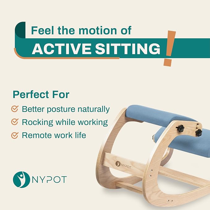 Ergonomic Kneeling Chair with Adjustable Seats - Knee Chair for Posture Correction & Kneel Rocking Stool for Desk - Back Pain Relief for Home and Office, Supports 250 pounds - 5 Years Warranty - Image 3