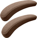 Office Chair Armrest Covers, Stretchable Removable Washable Chair Arm Covers, Elastic Desk Computer Gaming Chair Arm Rest Protector Slipcovers (Light Coffee) by Melaluxe