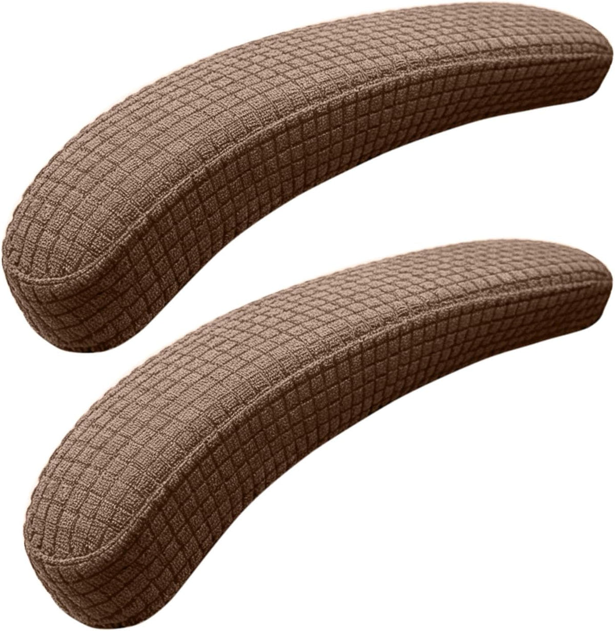 Office Chair Armrest Covers, Stretchable Removable Washable Chair Arm Covers, Elastic Desk Computer Gaming Chair Arm Rest Protector Slipcovers (Light Coffee) by Melaluxe