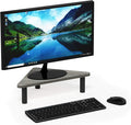 Furinno TURN-N-TUBE Monitor Stand Riser, 19.6" Wide Triangle Corner Monitor Riser, Laptop Stand for Desk, Office Desk Accessories, Desktop Organizers and Accessories, Toolless Assembly, For Study Room, Dorm, French Oak by Furinno-FitsYourSpaceFitsYourBudget