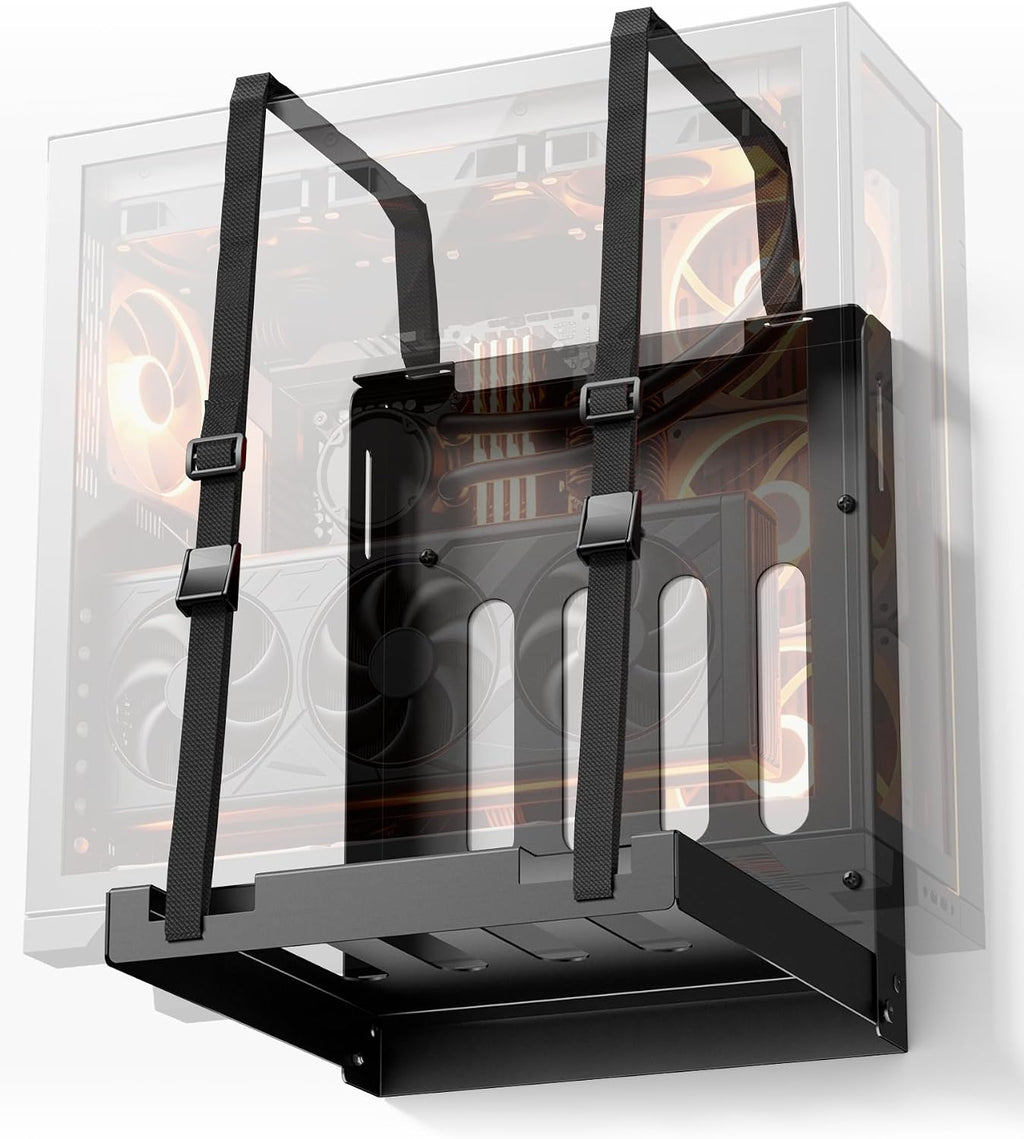 Heavy Duty PC Wall Mount for Most Mid Towers & Gaming PC Cases, Load 66lbs by PUTORSEN