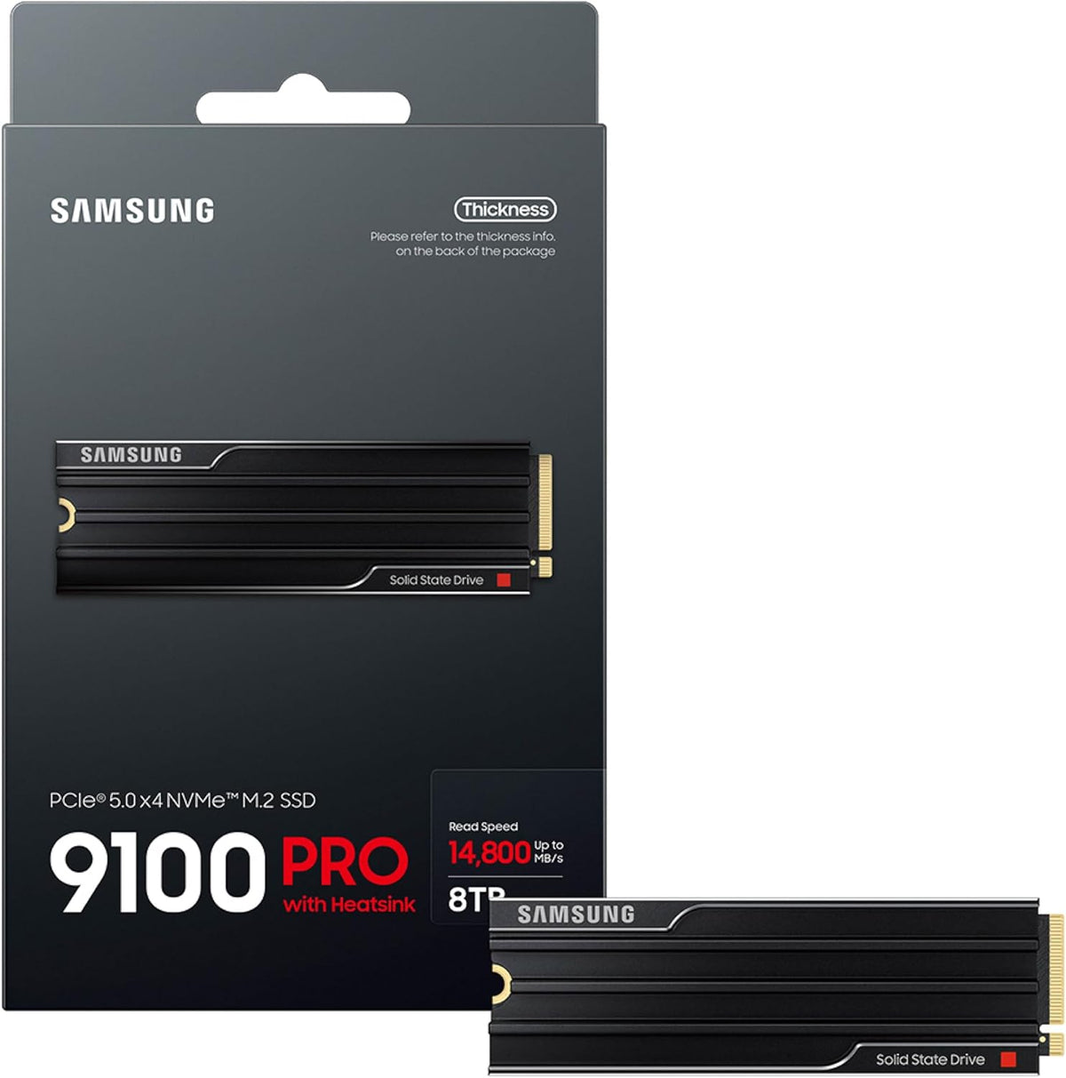 Samsung SSD 9100 PRO w/Heatsink 8TB, PCIe 5.0x4 M.2 2280, Up to 14,800MB/s - Image 3