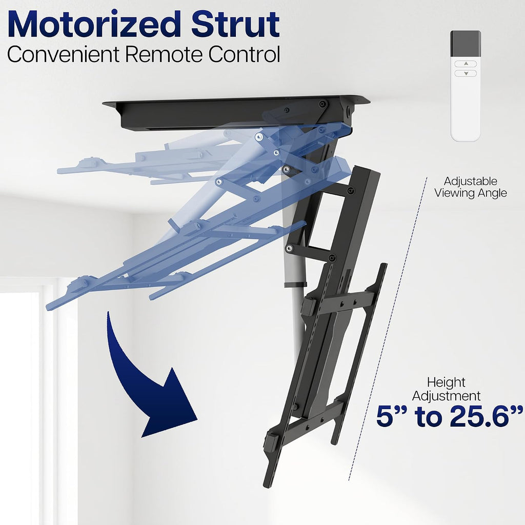 VIVO Black Electric Ceiling TV Mount for 23 to 55 in Screens, MOUNT-E-FD55 - Image 4