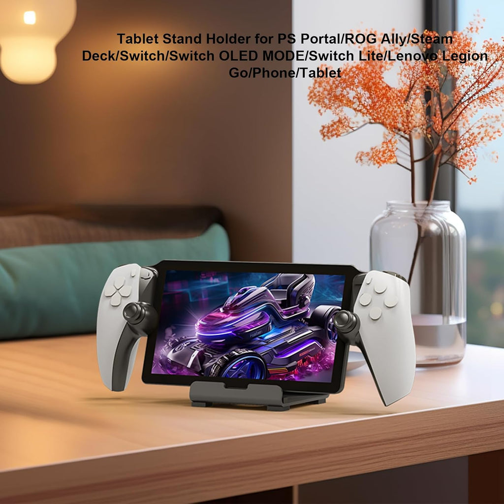 Stand Base Compatible with Rog Ally X/PS5 Portal,Frosted Aluminum Alloy Playstand with Anti-Slip Holder for PlayStation Portal Handheld Console,Switch,Rog Alloy-Black - Image 5