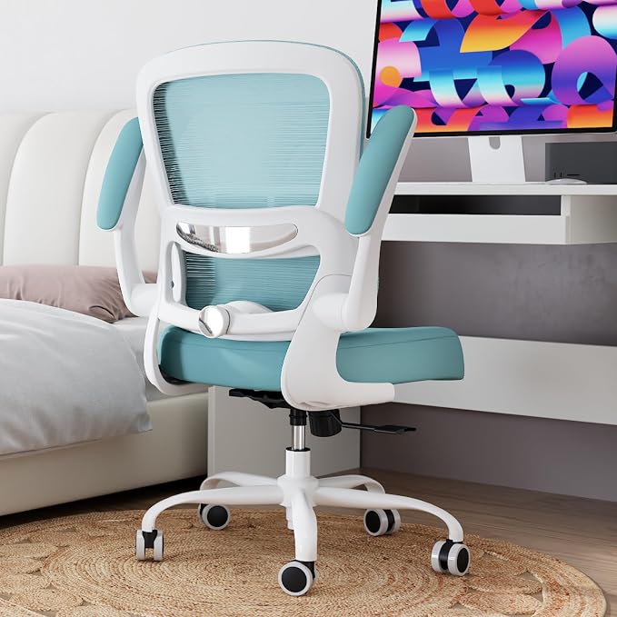 TRALT Office Chair - Ergonomic Desk Chair with Adjustable Lumbar Support, Mesh Computer Chair, Executive Chair for Home Office Comfortable Lumbar Support (1, Mint Green) - Image 9