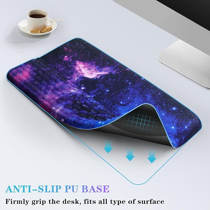 Computer Keyboard Stand with Wrist Rest, Ergonomic Tilted Keyboard Holder - Keyboard Riser with Wrist Pad - Keyboard Tray Support for Office Home - Black Starry Night - Image 4