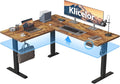 Klicelor L Shaped Standing Desk 59 x 48 Inch, Electric Height Adjustable Corner Desk for Home Office Workstation, Ergonomic Sit Stand Computer Table with Memory Controller, Rustic Brown by Unknown