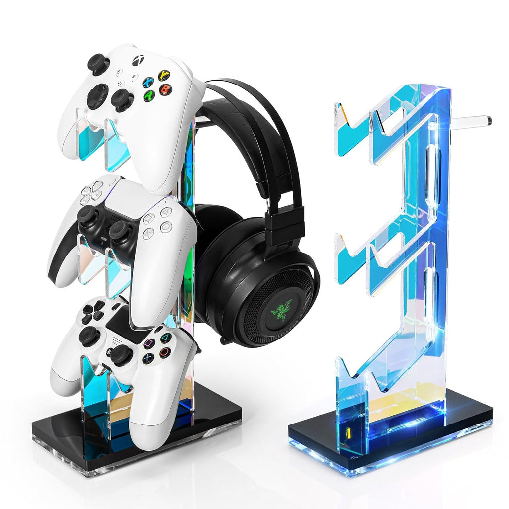 RGB Controller and Headset Stand with 21 Light Modes, 3 Tier by OAPRIRE