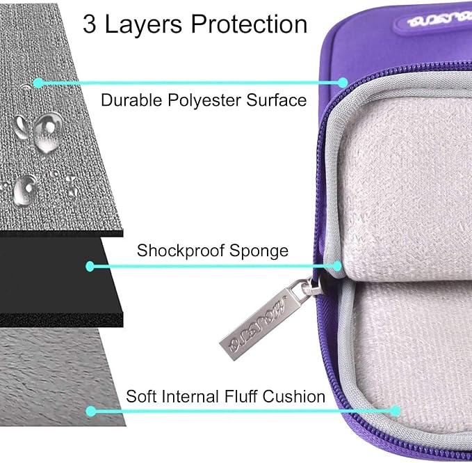 MOSISO Laptop Case 13.3 inch, 13-13.3 inch Laptop Sleeve Bag with Pocket | Compatible with MacBook Air/Pro 13/Pro 14 M5 M4 M3 M2 M1, HP Dell ASUS Lenovo, Polyester Vertical Computer Bag, Ultra Violet - Image 3