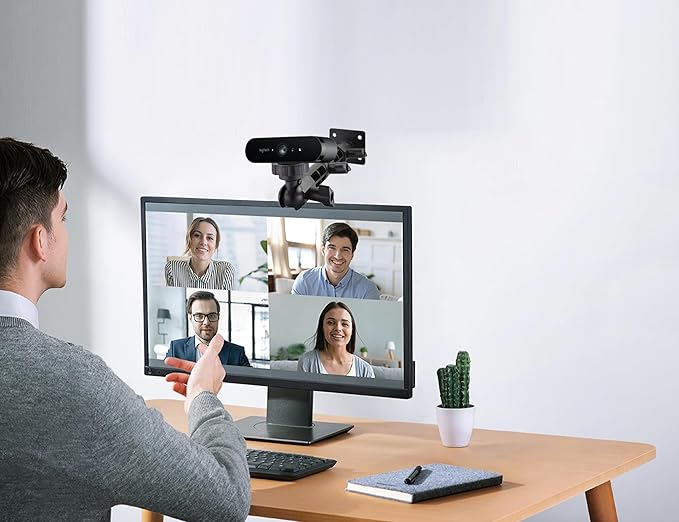 Brio Webcam Mount, Wall Stand Holder Compatible with Logitech C920x C925e C922x C920 C930e C615 Brio StreamCam MX-Brio 4K Webcams - Image 4