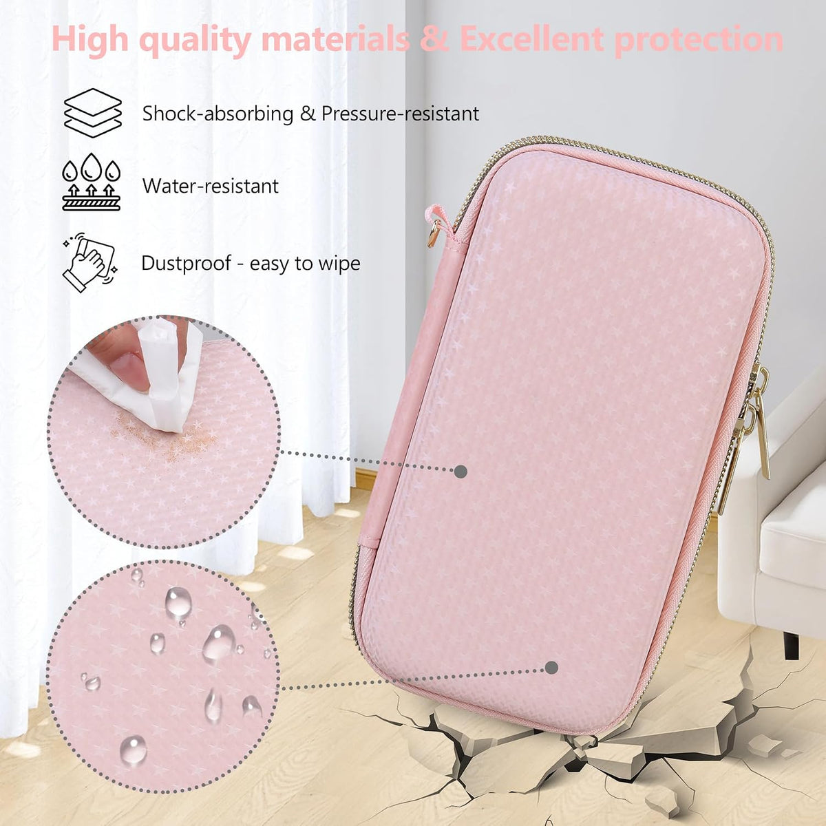 Supmay Carrying Case Compatible with WELLST-G Handheld Game for Kids, Pink - Image 5