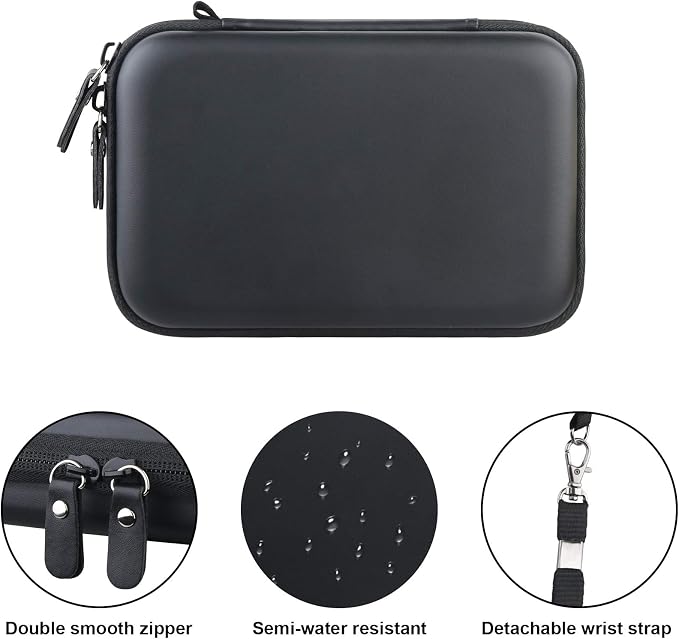 Canboc Carrying Case for MacBook Air Pro Charger MagSafe/MagSafe 2 Power Adapter, iPhone 16/16 Pro MagSafe Charger, USB C Hub, Type C Hub, USB Multiport Adapter, Hard Shockproof Bag, Black - Image 3