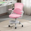 Kids Desk Chair,Ergonomic Study Chair with Adjustable Height,Swivel Mesh Desk Chair with Wheels,Home Office Chair for Children in Home Bedroom Pink by MINPINSER